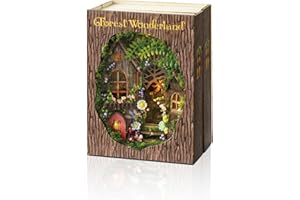 Cuteefun DIY Miniatur Haus Bausatz für Erwachsene zum Bauen von DIY Handwerkshaus Modellbausatz mit Möbel und Werkzeug Machen Sie Ihr eigenes kreatives Geschenk (Waldwunderland)