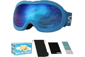 OUTDOORSPARTA Kids Ski Goggles, Kids Snowboarding Goggles for Boys Girls Toddler Age 3-14 with 100% UV Protection