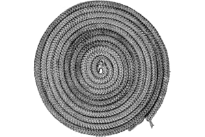 Emiif Corda per stufa a legna in fibra di vetro, guarnizione per porta, 8 mm x 3 m