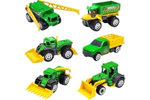 Oriate Bauernhof Traktor Spielzeug, Metal Dauerhaft Farm Mähdrescher Bagger Kinder Fahrzeuge Tortendeko Sandspielzeug Set, Traktoren Set Landmaschine Landwirtschaft Kindertagsgeschenk