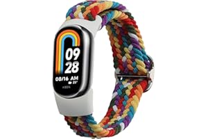 kwmobile Nylonowy pasek kompatybilny z Xiaomi Mi Band 8, zapasowy pasek do trackera fitness, czarny