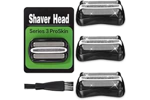 ZAXIVA 3 sztuki wymiennych głowic do golenia Braun Series 3, 32B kompatybilna z Braun S3 3040S, 3000S, 310S, 300S i innymi, zamiennik głowicy golącej Braun Series 3, wysokiej jakości akcesoria do dokładnego