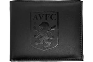 Aston Villa F.C. Wallet Money Embossed Crest OFFICIAL Football Gift, Black, 11cm x 9.5cm