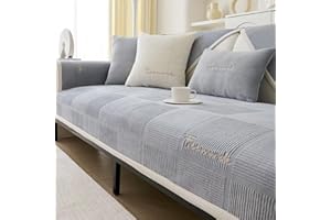 ‎BETTSCHLANGE Bettschlange Couch Überzug, Sofa Überzug 1 2 3 4 Sitzer, Sofaschoner rutschfest, L Form Sofaüberwurf, Sofadecken für Sitzfläche, Universelle Sofadecke Überwurf, Sofabezug Ecksofa,Grau,70x150cm