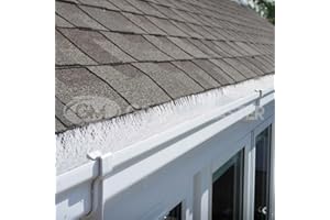 GroundMaster Gutter Guard Brush - Drain Downpipe Leaves Filter (12m (39.5ft), White)