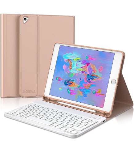 Clavier IPad 6ème Génération IVEOPPE - AZERTY Avec Trackpad - Rétroéclairage 7 Couleurs - Noir