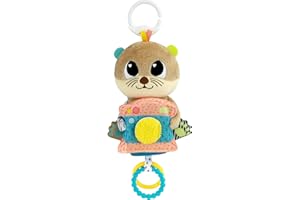 LAMAZE Arty Says Cheese - Clip and Go Baby Pram Toys - Sensory Toys for Babies - Early Learning Baby Toys 0-6 Months and Up - Expertly Designed Newborn Toys