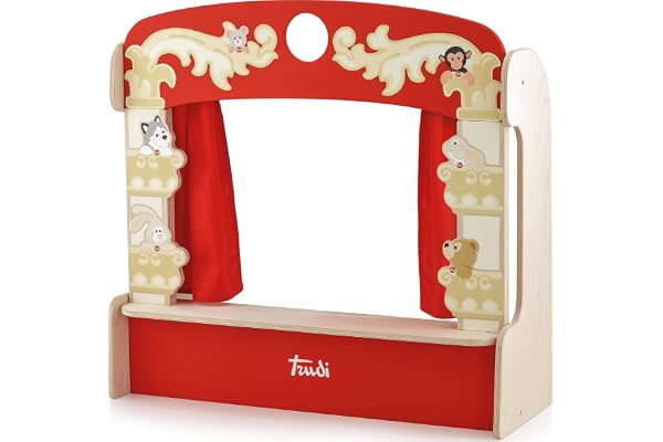 Trudi Théâtre de Table Théâtre de marionnettes et de marionnettes en Peluche Portable. Jeu pour Les Enfants. Raconter et créer des Histoires | 58x56x21cm S | Puppets | modèle 88014