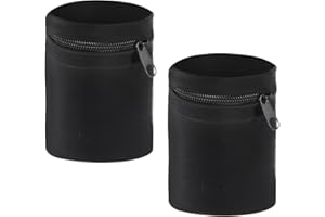 Yeenano Borsa da Polso,2 Pezzi Borsa da Polso con Cerniera, Braccialetti Basket per Palestra Sportiva,Fasce per Il Sudore Portafoglio per Corsa con Tasca con Cerniera Chiavi per Ciclismo Tennis