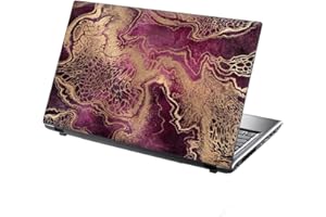 15.6 INCH TAYLORHE SKINS TaylorHe 13-14 inch (34cm x 23.5cm) Laptop Skin Vinyl Decal MADE IN England Gold Foil on marble stone texture Elegant Chic Artistic