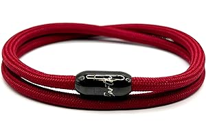 KAROO EARTH JEWELLERY Rope Bracelet | Unisex Braided Paracord Nautical Double Wrap Bracelet with strong Magnetic Clasp | Waterproof surfer bracelet