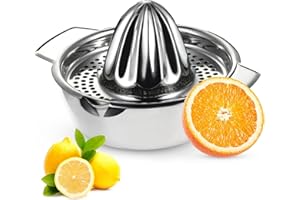 INTEDESIGN Fruit hand juice squeezer,Orange squeezer manual,Tasty Citrus Press with Container,Stainless Steel Lemon Squeezers,Lemon Lime Squeezer,Citrus Juicer Manual Lemon Squeezer,heavy duty manual fruit juice