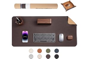 Premium fuskläder skrivbordsmatta och brickset, innovativ kork-look tryckt bas, presentrörförpackning, full skrivbordstäcknin