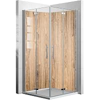Dedeco Eck-Duschrückwand Wasserfest – 2x 90x200 Cm, Aluminium, Made In Germany