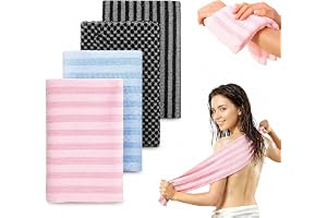 4 stycken japanska peeling handdukar, exfolierande anti-bakteriell duschhandduk, exfolierande tvättlappar för djuprengöring