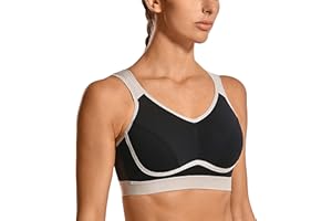 SYROKAN Women's Comfort Sports Bra High Impact for Large Breasts Wireless Stretch Support Bounce Control