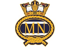 GET1 Merchant Navy Car Sticker - for Exterior or Interior Window (Small (You get 2 Small Stickers))