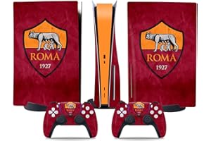 MaD Vision® Extra-Durable Skin Kit per PlayStation 5 (PS5) Disc | Set di Pellicole Adesive in Vinile Opaco per la Console e 2 Controller - per Roma Design