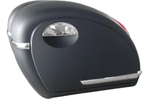 SPAAN Coppia Borse laterali rigide nero opaco in abs per moto custom 44 litri cad.