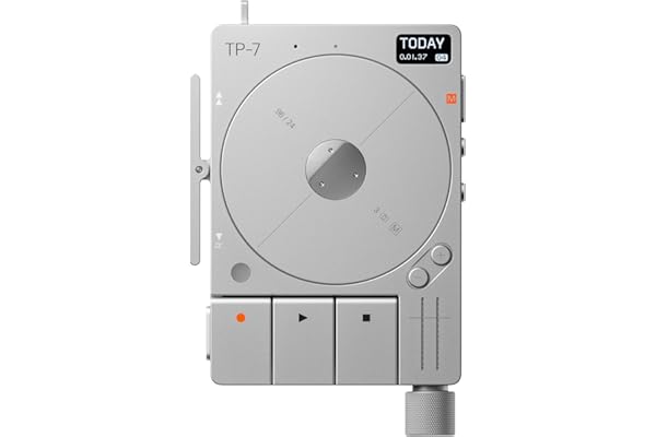 Teenage Engineering TP-7 (Enregistreur Portable, avec Interface Audio USB-C, Bluetooth, Microphone Interne, Haut-parleurs, 128 Go de mémoire, Interface Audio USB-C, 72 Heures d'autonomie)