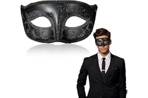 LQTSLFM Venezianische Maske Herren, Maskenball-Maske Retro, Masquerade Mask Herren Venezianischen Cosplay Mask für Halloween Karneval Maskerade Party Zubehör