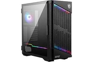 MSI MPG VELOX 100P AIRFLOW Caja PC Mid-Tower - Capacidad para Placa Base, Puerta de Vidrio Templado, Optimizado para Flujo de Aire, Mystic Light, Soporta 2 Radiadores 360mm & Ventilación Lateral