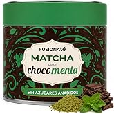 FUSIONAT&Eacute; Matcha Tea Chocolate and Mint Flavor, 80 g Tin &ndash; Premium Matcha 100% Natural, Creamy, Refreshing and Rich in Antiox