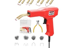 Tubiaz Kunststoff Schweißgerät Set, 220V 50W Kunststoffschweißmaschine mit 200 Schweißnagel und Zange, Auto Stoßstange Reparatur, Schweißpistole