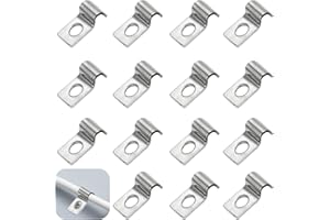 JAONLD 50 Piezas Grapas para Cables Pared Acero Inoxidable 304 Espesado Sujeta Cables Pared Abrazaderas Metalicas para Cable Orificio Unico en Forma de U para Fijar Cables, Alambres y Tubos(4mm)