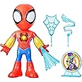 SPIDEY AND HIS AMAZING FRIENDS Marvel Electronic Suit Up 10-Inch Action Figure with Lights Sounds, Preschool Toys for Kids Ages 3 Up