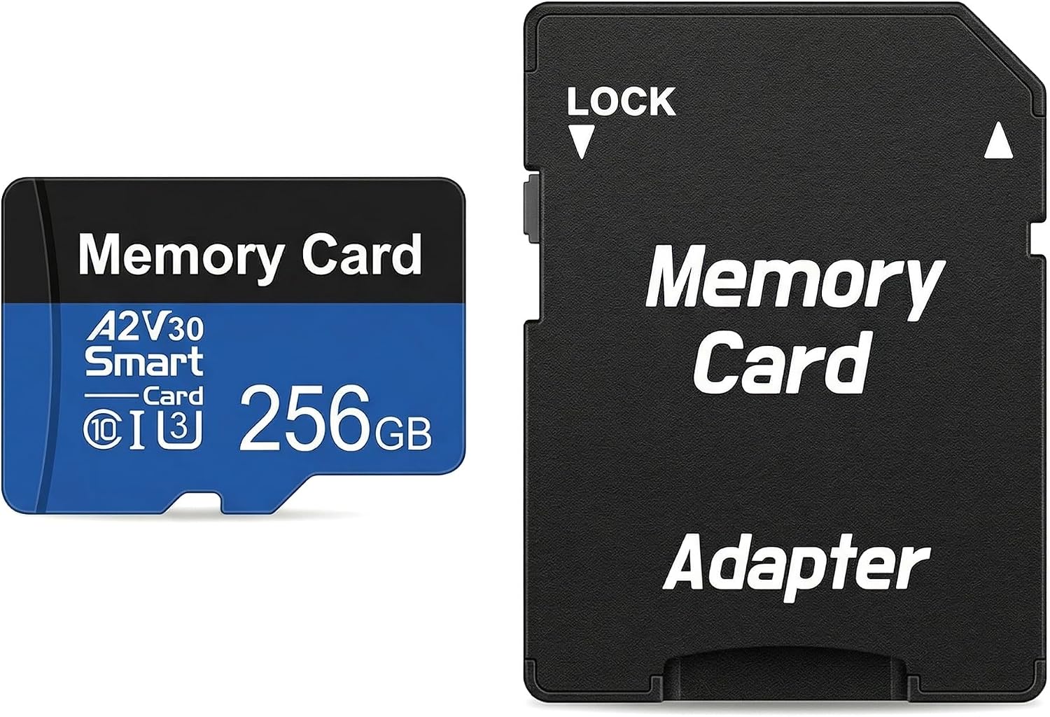 Tarjeta Micro SDXC SD Card 256GB Alta Velocidad (A2, U3, V30, Clase 10) con Adaptador SD Tarjeta de Memoria para Cámara,Teléfono,Tablet,Switch,Videocámara, Micro SDXC SD Card