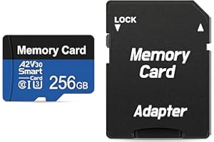 Tarjeta Micro SDXC SD Card 256GB Alta Velocidad (A2, U3, V30, Clase 10) con Adaptador SD Tarjeta de Memoria para Cámara,Teléfono,Tablet,Switch,Videocámara, Micro SDXC SD Card