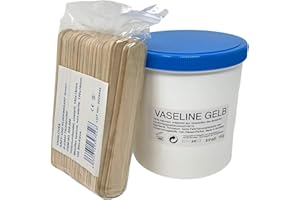 ‎TATTOO [INKGRAFIX] PIERCING 1KG VASELINE Gelb + 100 SPATEL - INKgrafiX® Deutschland - SET vom PROFI - STUDIO - IG55163 - Mundspatel TATTOO Spatel Creme Salbe Hautcreme Haut Körperbutter Pflege