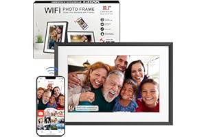 YENOCK Cornice digitale da 32 GB 10,1 pollici, Wi-Fi digitale, 1280 x 800 IPS, LCD, touchscreen, rotazione automatica, condivisione istantanea di foto o video tramite l'app Frameo