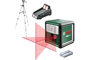 Laser lignes Quigo Plus de Bosch avec trépied (alignement facile à des distances égales et variables grâce aux repères sur la ligne laser)