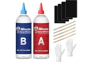 WAN2TLK 5 Minute Epoxy Glue, 250ml Epoxy Resin Glue Kit, High Viscosity Fast Curing Clear 2 Part Epoxy Glue for Wood, Metal, Glass, Ceramics, Concrete, Carbon Fiber, etc