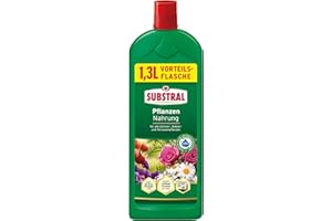 Substral Kübel- & Balkonpflanzen Nahrung, 1,3L, Flüssigdünger mit extra Eisen, für alle Blühpflanzen, u.a. Zitruspflanzen, Geranien, Surfinien, Petunien
