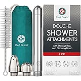Medi Grade Accessori Enema Kit per Doccia Anale – 3 Pezzi in Alluminio Deluxe per Lavaggio Intima Donna e Uomo – Include una 