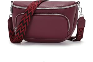 Boadlol Große Bauchtasche Damen umhängetasche Crossbody bag Schultertasche Brusttasche Leicht mit Mehrere Fächer Verstellbar