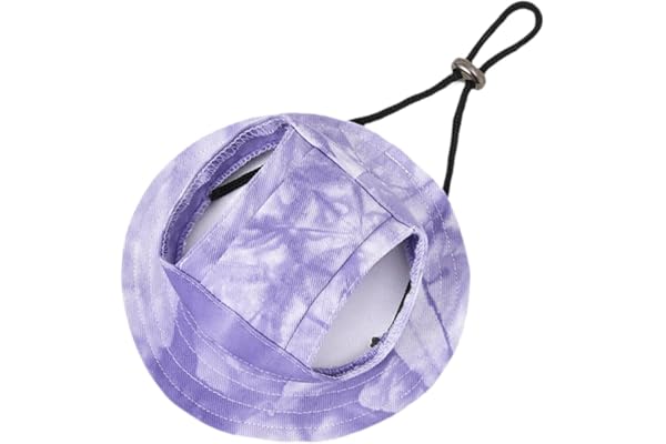 CLUB BOLLYWOOD Pet Baseball Cap with Ear Holes Bucket Hat Cats Visor Hat for Summer Walking M Purple Pet Supplies Dog Supplies Clothing & Shoes 1Dog Baseball Cap
