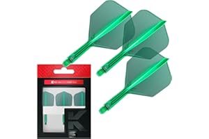TARGET Darts K Flex Integrated Dart Flight And Shaft, No.6 Green (Short) | Pack Of 3 K-Flex - No 6, Precision Moulded 2-In-1 Dart Flights And Dart Stem | Professional Dart Accessories