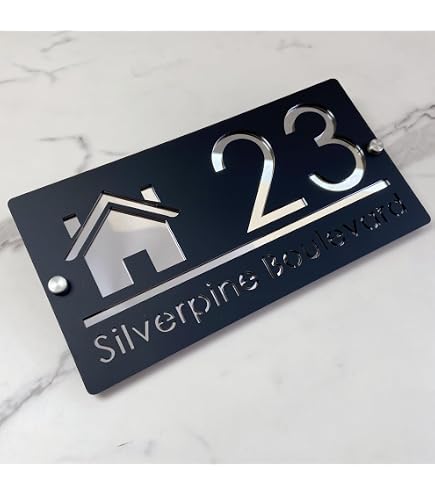 Numero Civico Personalizzabile Graviers - Vetro Acrilico E Acciaio 215x150mm 903198 Numero Civico Personalizzabile Graviers - Vetro Acrilico E Acciaio 215x150mm 903198