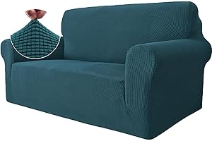 ‎YSTYLE Ystyle Stretch Sofa überzug 2 Sitzer, Elastisch Sofabezug Mit Armlehnen, Jacquard Couch überzug rutschfest, Waschbar Sofa Cover Protector Für Hunde Haustiere, Verde