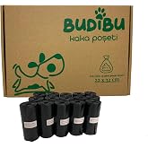 BUDİBU Kedi K&ouml;pek Kaka Poşeti Evcil Hayvan Dışkı Kaka Torbası 15 Rulo (225 Poşet) (Siyah)