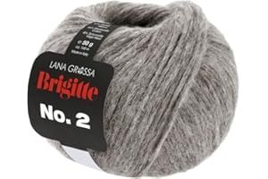 ‎LANA GROSSA LANA GROSSA Brigitte Nr.2 | Edle Netzgarnstruktur aus Alpaka und Baumwolle | Handstrickgarn aus 47% Alpaka, 45% Baumwolle & 8% Schurwolle | 50g Wolle zum Stricken & Häkeln | 140m Garn FB 70