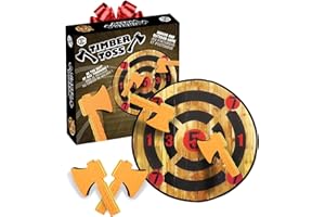 ORIGINAL CUP TimberToss® | Gioco del Lancio dell'ascia | Freccette per Bambini e Adulti | Giocattolo in Schiuma Eva per Interni ed Esterni | Bersaglio per Bambini, Ragazzi e Ragazze | OriginalCup