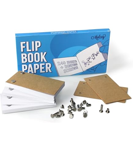 Officiële Andymation Signature Flipbook Kit voor Kinderen & Volwassenen voor Tekening Animatie, Premium Voorgeboord Flip Boek Papier, Verwijderbare Binding Schroeven, Aangepaste Gummen, Gesigneerd Officiële Andymation Signature Flipbook Kit voor Kinderen & Volwassenen voor Tekening Animatie, Premium Voorgeboord Flip Boek Papier, Verwijderbare Binding Schroeven, Aangepaste Gummen, Gesigneerd