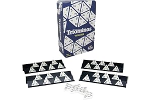 Bizak, Triominos metalllåda, reseutgåva, minibrädspel för barn +6 år, strategisk leksak för 2 till 4 spelare, kompakt och bärbar, stimulerar logiskt resonemang (64550632)