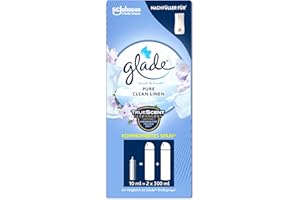 ‎GLADE Glade Touch & Fresh (Brise One Touch) Nachfüller, Lufterfrischer Minispray, Pure Clean Linen (Fresh Cotton), 1er Pack (1 x 10 ml)