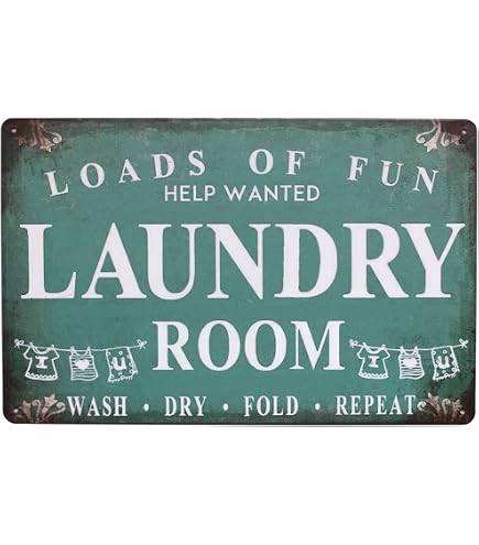 SmartSign Metallschild „Laundry Room Rules“ – 35,6 X 25,4 Cm, Laminiertes Aluminium, Wetterfest, Für Waschküche & Keller